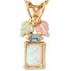 Opal with Blue Topaz Necklace - by Landstrom's